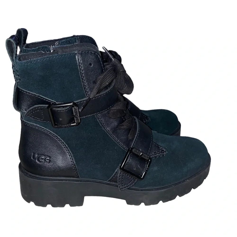 Ugg zorrah waterproof mix leather combat boots - Picture 8 of 13